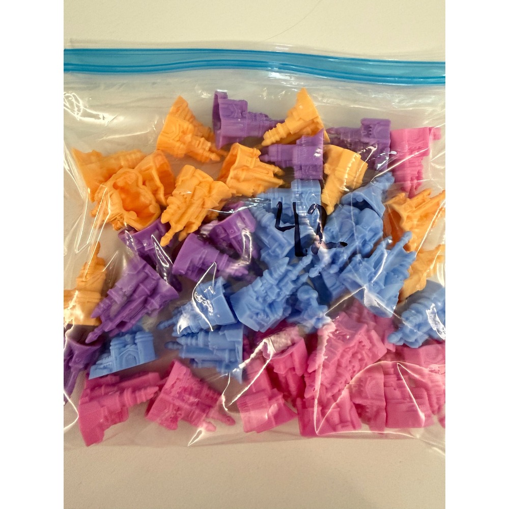 Monopoly Junior Disney Princess Edition Castle Replacement Pieces Lot of 42 2004